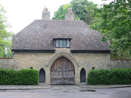 The Gatehouse at Allington Castle as viewed from Castle Road